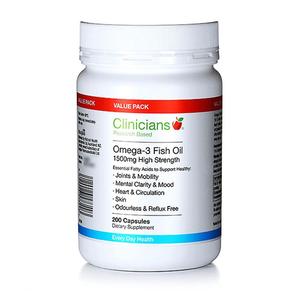 Health Wellbeing: Clinicians Omega 3 1500mg 200 Capsules