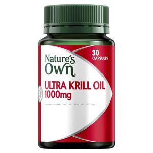 Health Wellbeing: Nature's Own Ultra Krill Oil 1000mg 30 Capsules