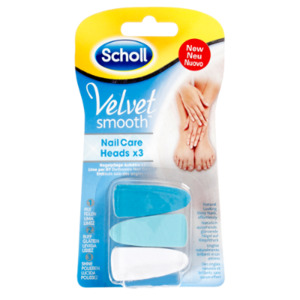 Foot Care: Scholl Velvet Smooth Nail Care Heads 3ea