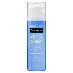 Skin Care: neutrogena deep clean micellar gel to foam normal to oily skin 142ml