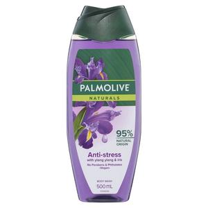 Sanitiser Disinfectant: palmolive body wash anti-stress ylang ylang & iris 500ml