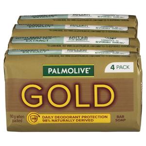 Sanitiser Disinfectant: palmolive gold bar soap daily deodorant protection 4 x 90g
