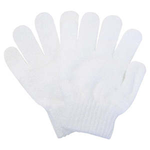 Masks Wipes Gloves: manicare 459w exfoliating glove white