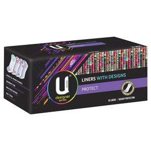 Feminine Hygiene: u by kotex pantyliners designs protect 30 pack