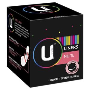 u by kotex liners nude 30 pack