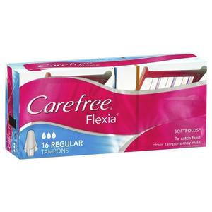 Feminine Hygiene: carefree flexia tampons regular 16 pack