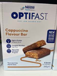 Optifast: optifast vlcd bar cappuccino 6x65g