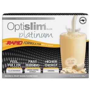 Optifast: optislim vlcd platinum banana shake 21x25g sachets