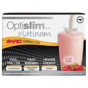 Optifast: optislim vlcd platinum strawberry shake 21 x 25g sachets