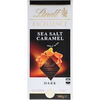 lindt excellence chocolate block sea salt caramel dark 100g