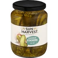 sun harvest gherkins sandwich stackers 670g