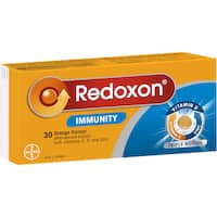 redoxon effervescent immunity vitamin c, d and zinc orange 30 tabLets