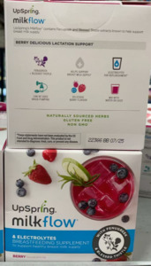 Clearance: upspring milkflow electrolytes drink mix berry 16s - Short Dated Best Before 07/25