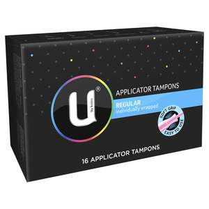 Feminine Hygiene: U By Kotex Regular Applicator Tampons 16 Pack