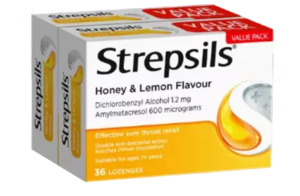 Health Wellbeing: Strepsils Honey & Lemon 2 x 36 Lozenges