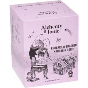 Alchemy & Tonic Tonic Rhubarb & Smashed Mandarin 4pk