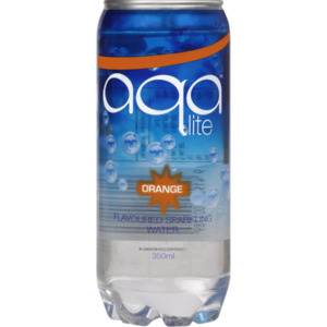 Aqa Lite Orange Flavoured Sparkling Water 350ml