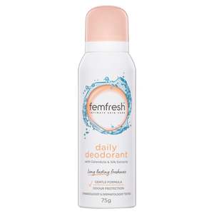 Feminine Hygiene: Femfresh Feminine Deodorant Spray 75g