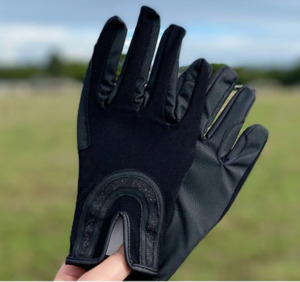 Dublin: Dublin Pull On Glitter Mesh Gloves