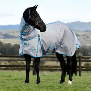 Horsewear Rugs Tack: ComFiTec Hexi Shield Combo - Silver/Blue 2024