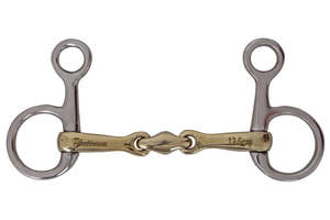 Bits Bridles: Platinum German Silver Hanging Snaffle with Lozenge