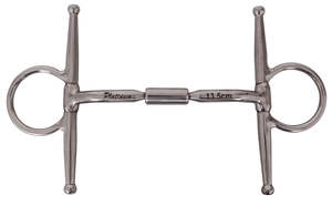 Bits Bridles: Platinum Full Cheek Eggbutt Bit w Roller