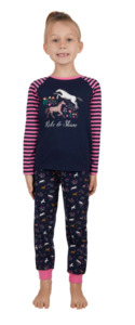 Tops: Thomas Cook Girls Glow in the Dark Shine Long Sleeve PJS
