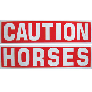 CAUTION HORSES Reflective Stickers - HorsePlay NZ