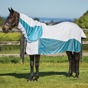 Equestrian Supplies On Sale: Kool Coat Cotton Airstream - White/Turquoise/Pink