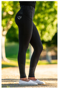 Bare Equestrian Adult Performance Tights - Black Cat