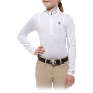 Ariat: Ariat Girls Sun Stopper Long Sleeve Top with 1/4 Zip
