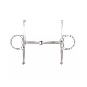 Korsteel Stainless Steel Jointed Full Cheek Eggbutt Snaffle Bit
