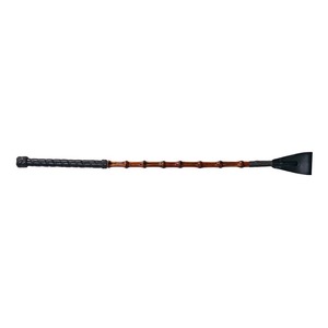 Whips: Fleck Cane Riding Whip with Leather Grip Handle