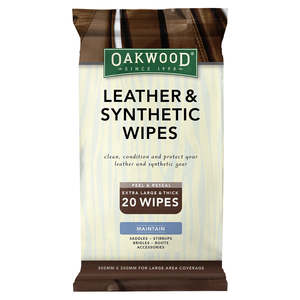 Oakwood Everyday Leather and Synthetic Wipes 20pk