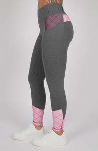 Bare Equestrian Performance Riding Tights - Grey Roseberry