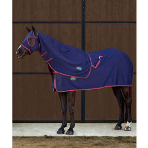 Weatherbeeta Show Sheet Hood - Navy/Burgundy