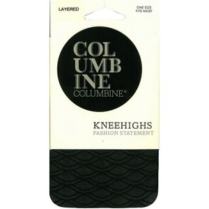 Below The Knee: Columbine Layered Patterned Knee Highs - NZ Hosiery