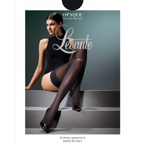 Stay Ups or Hold Up Stockings - New Zealand Hosiery for Pantyhose & Tights: Levante Opaque Stay Ups with Lace Top - NZ Hosiery