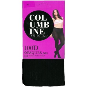 Plus Size Pantyhose & Tights - New Zealand Hosiery for Pantyhose & Tights: Columbine Plus Size opaque tights in 100 denier - NZ Hosiery