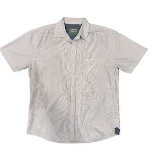 Mens Clothing: Stripe Short Sleeve - Size L