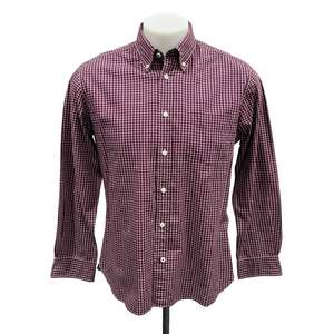 Mens Clothing: Red Gingham Shirt - Size M