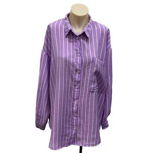 Purple Stripe Shirt - Size 14