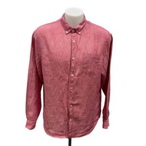 Red Linen Shirt - Size XL