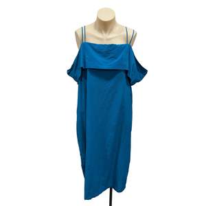 Dresses: Blue Silk Dress - Size 10/12