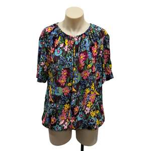 Tops: Colourful Floral Tee - Size 10