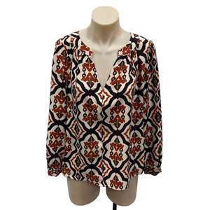 Womens Clothing: Patterned Blouse - Size S/M