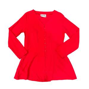Rewind Collection: NZ Red Blouse - Size 10
