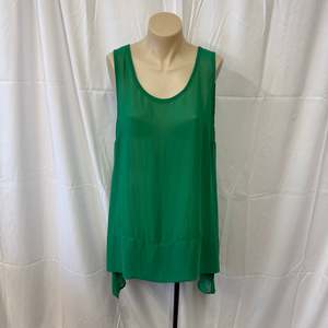 Womens Clothing: Sheer Green Tank - Size 10