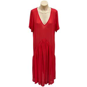 Sheer Red Dress - Size S