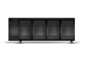 BackBar BB4GLS 4 Glass Sliding Door Fridge